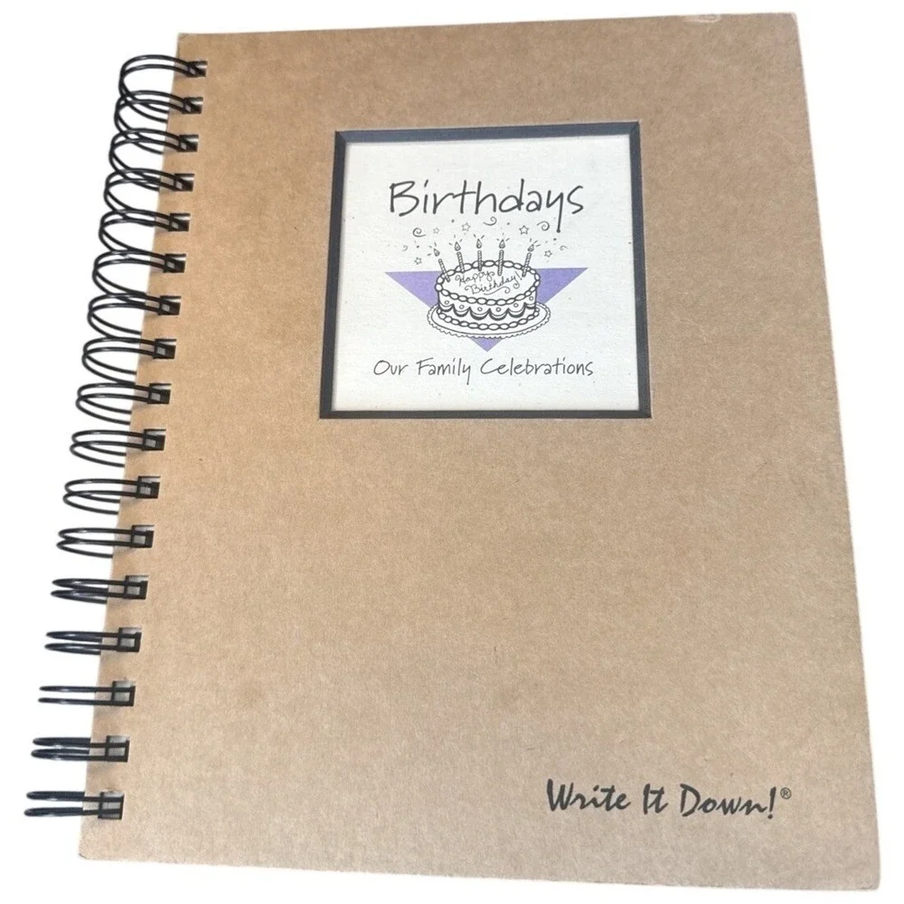 Write it Down series by Journals Unlimited Guided Journal -  Birthdays